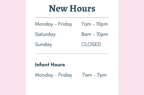 New Hours Effective 3/20/23