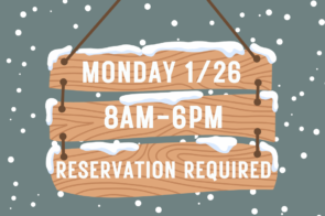 Monday 1/26: 8am-6pm