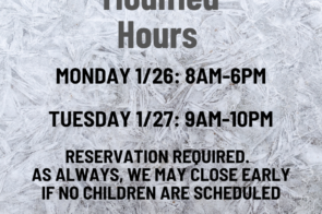 Tuesday 1/27- Delayed Open 9am